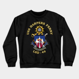 USS Harpers Ferry (LSD-49) wo BckGrnd Crewneck Sweatshirt